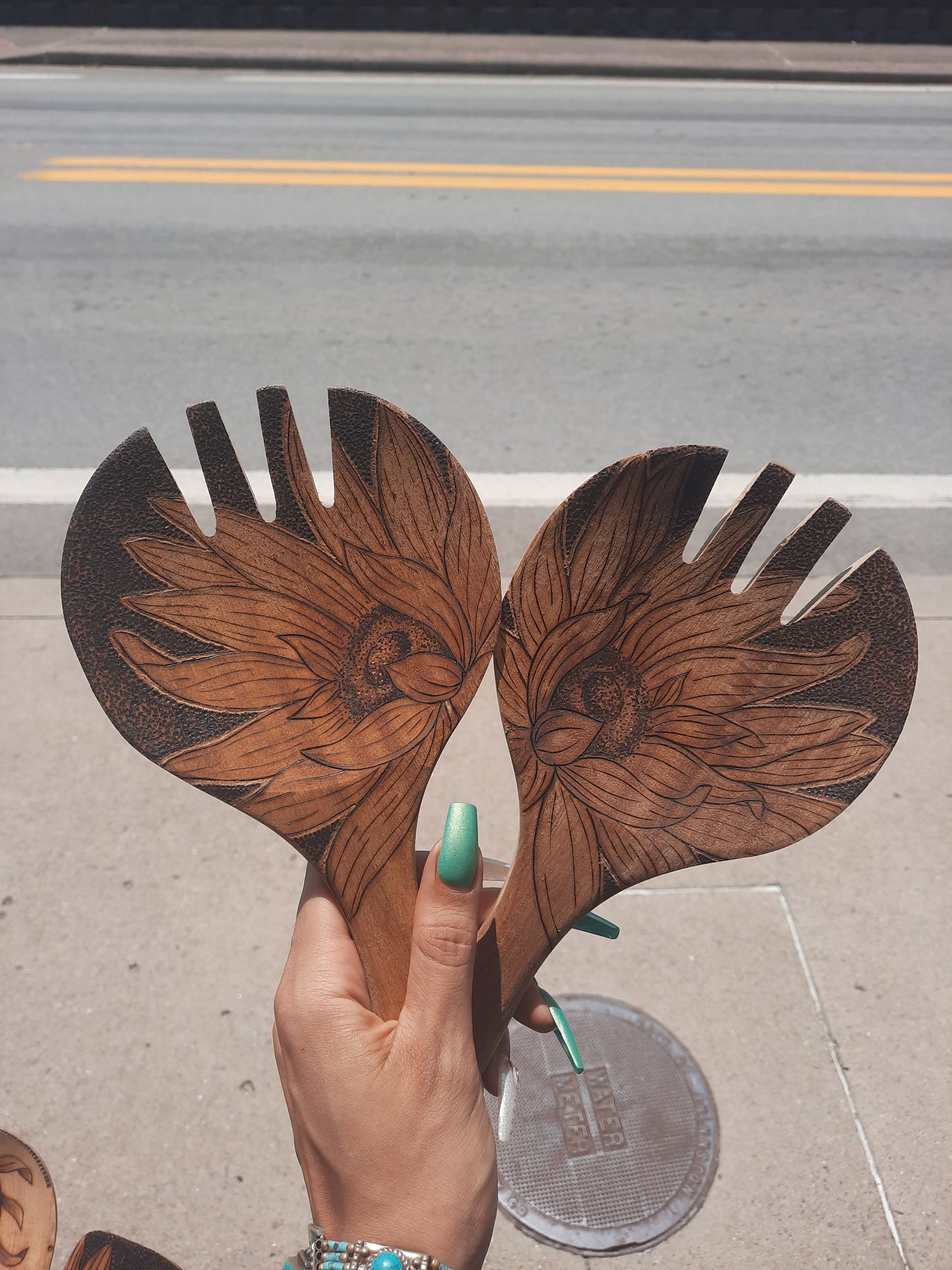 Sunflower Salad Fork set