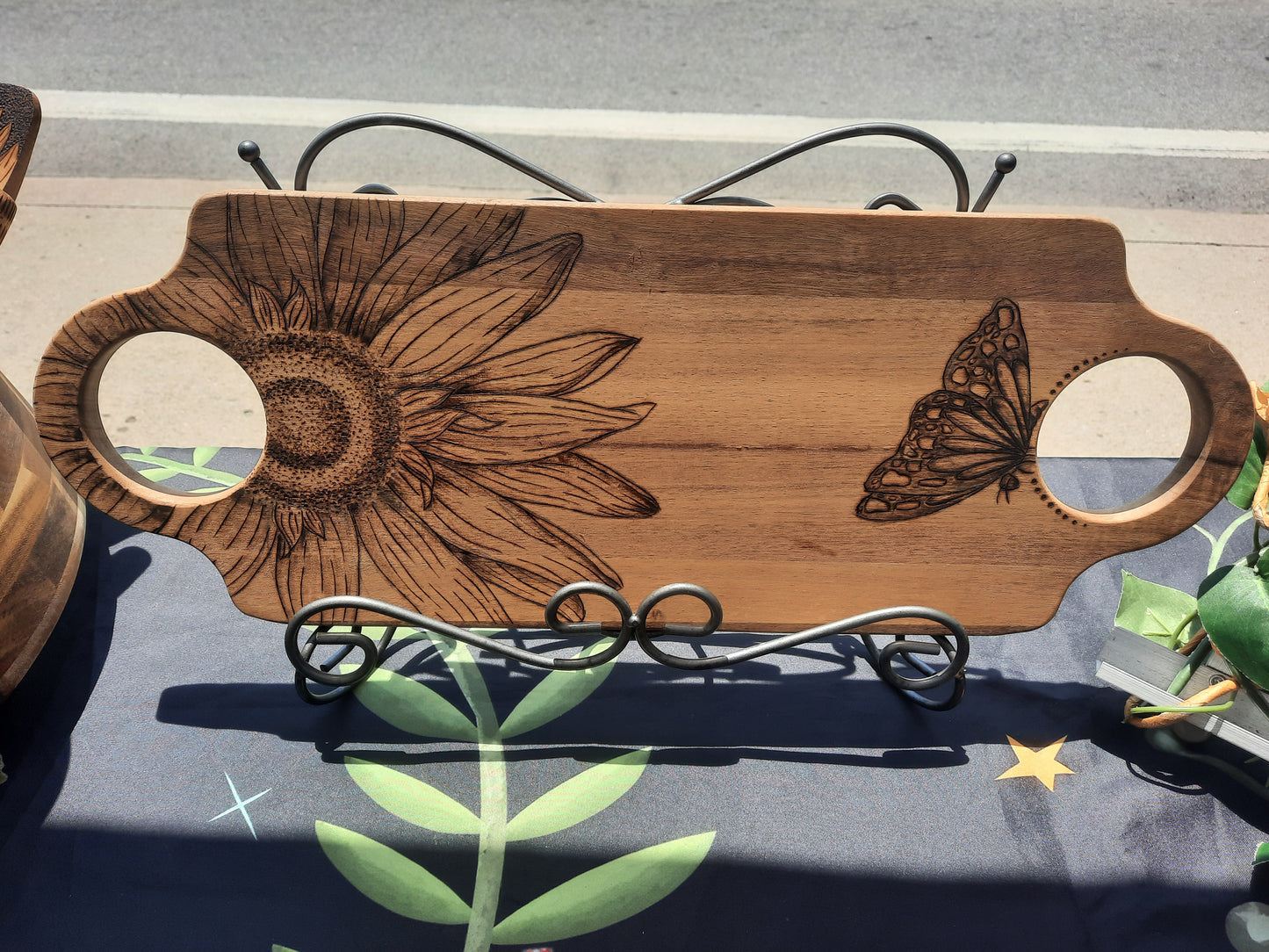 Sunflower Butterfly charcuterie board