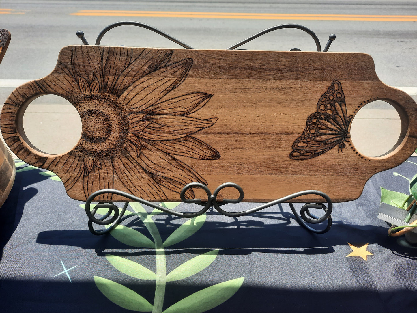 Sunflower Butterfly charcuterie board