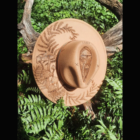 Tan Mushroom Fern Hat