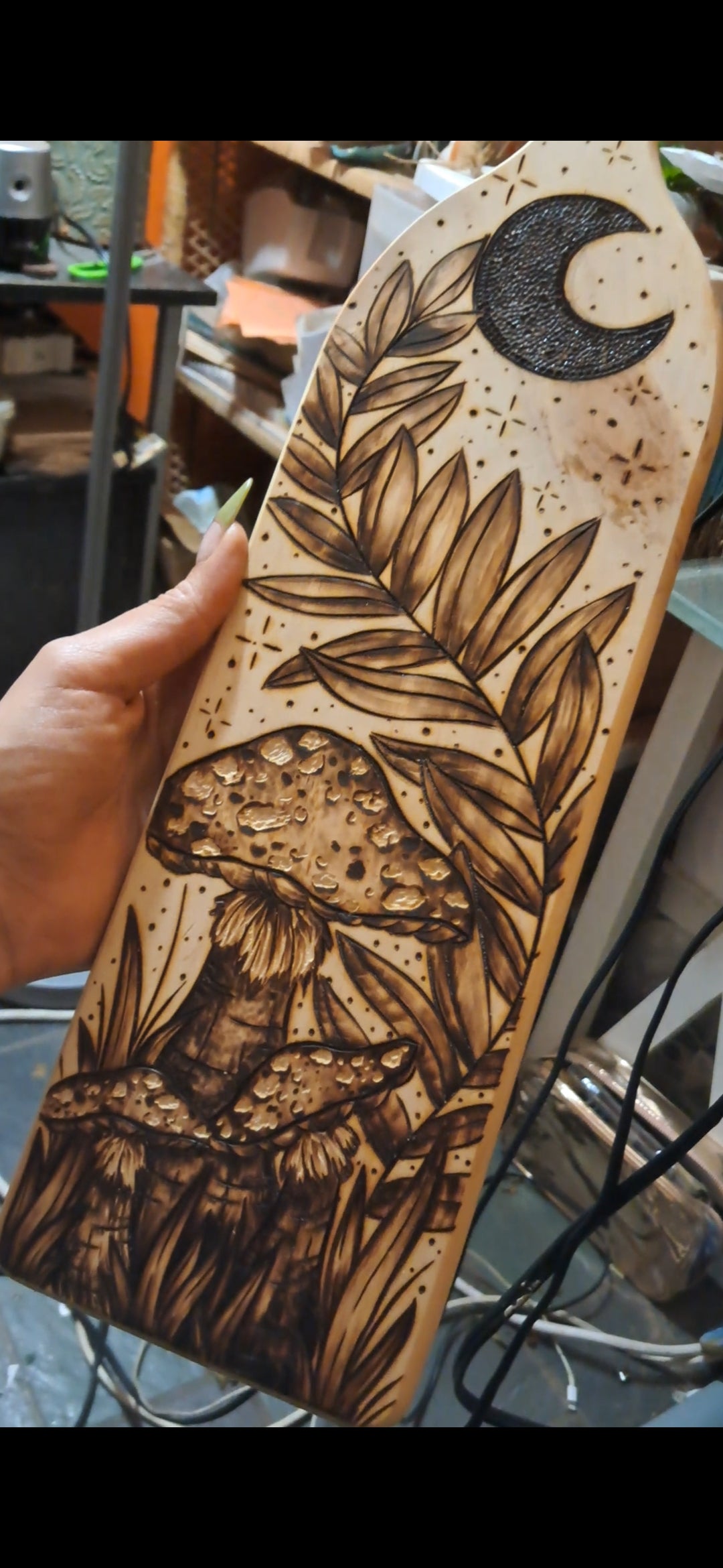 Mushroom Paddle Charcuterie board