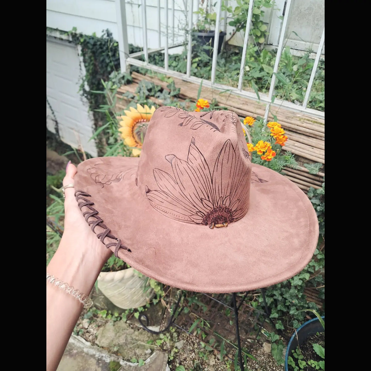 Sunflower Bee Cowboy Hat