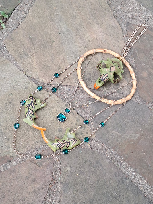 Beaver skull windchimes